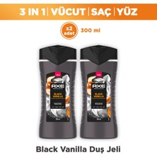 Axe Premium Collection Duş Jeli Black Vanilla 3in1 Vücut Saç Yüz 300 ml X2