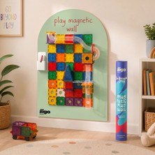 Zigo Toys 60X95CM Çıkarılabilir Manyetik Duvar Panosu – Yapışkanlı Pano, Çocuk Odası, Oyun ve Öğrenme Alanı Ada Çayı