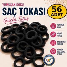 Nistabolje 56 Adet Siyah Saç Tokası Esnek Havlu Lastik Toka