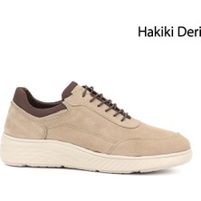 Gönderi(r) Erkek Kum Nubuk  Bağcıklı Hakiki Deri Sneaker