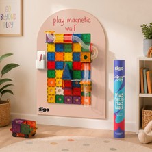 Zigo Toys 60X95CM Çıkarılabilir Manyetik Duvar Panosu – Yapışkanlı Pano, Çocuk Odası, Oyun ve Öğrenme Alanı Pudra Kil