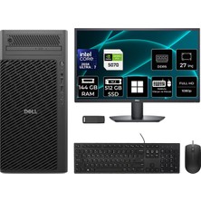 Dell Pro Max T2 Core Ultra 7 265K Rtx 5070 12GB 144GB Ram 512GB SSD 27" Fhd WIN11 Pro FCT22505P865 Masaüstü Iş Istasyonu + Per4 USB Bellek