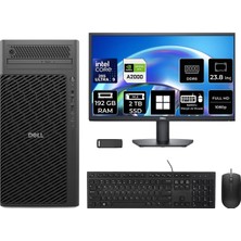 Dell Pro Max T2 Core Ultra 9 285 Rtx 2000 Ada 16GB 192GB Ram 2tb SSD 23.8" Fhd WIN11 Home FCT22508P681 Masaüstü Iş Istasyonu + Per4 USB Bellek