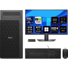 Dell Pro Max T2 Core Ultra 9 285 Rtx 2000 Ada 16GB 16GB Ram 4tb SSD + 4tb SSD 27" Fhd WIN11 Pro FCT22508P833 Masaüstü Iş Istasyonu + Per4 USB Bellek