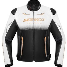 Ebakbak Motosiklet Montu 4 Mevsim Sport Racing Mont Pu Leather Siyah-Altın