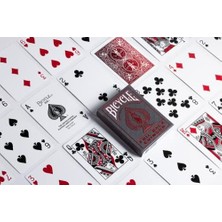 Metalluxe Foil Back Crimson (Red) Kırmızı Kart Premium Iskambil Oyun Kağıdı Kartları Destesi