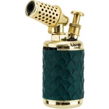 Lubinski Vintage Tek Torch Masa Tipi Puro Çakmağı Yeşil