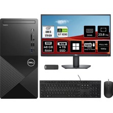 Dell Vostro 3030MT Core I3 12100 Gt 1030 4gb 48GB Ram 4tb SSD 23.8" Fhd WIN11 Pro N6001VDT3030MTP772 Masaüstü Bilgisayar + Per4 USB Bellek