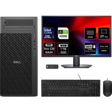 Dell Pro Max T2 Core Ultra 7 265K Rtx 2000 Ada 16GB 144GB Ram 1tb SSD 27" Fhd Freedos FCT22507P770 Masaüstü Iş Istasyonu + Per4 USB Bellek