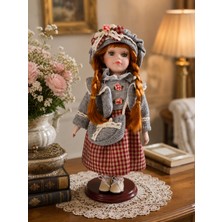 Be-Lis 35 cm El Yapımı Porselen Bebek Biblosu | Vintage Country Tarzı Dekoratif Koleksiyonluk Biblo