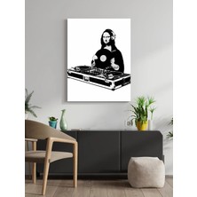 Visdora Dj Kadın Canvas Tablo Ev Ofis Mutfak Dekorasyonu Kanvas Duvar Tablo