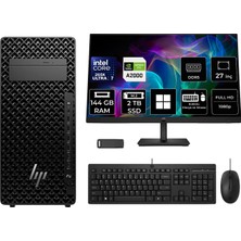 Hp Z2 G1I Core Ultra 7 265K Rtx 2000 Ada 16GB 144GB Ram 2tb SSD 27" Fhd WIN11 Pro A2KR1ESPN867 Masaüstü Iş Istasyonu + Per4 USB Bellek