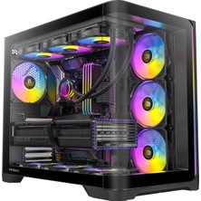 Antec C5 Eğrisi Argb, 4 x 120MM Argb Pwm Fanlar Dahil, Aynı Anda 10 Fana Kadar, Tip-C 3.2 Gen 2 Bağlantı Noktası, Kavisli Temperli Cam Ön ve Yan Paneller, 360MM Radyatör Desteği, Orta Kule Atx Pc