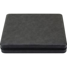 Lubinski Deri Sedirli Seyahat Puro Sunum Kutusu Slim Humidor 10S Siyah