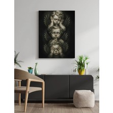 Visdora Üç Melek Canvas Tablo Ev Ofis Mutfak Dekorasyonu Kanvas Duvar Tablo