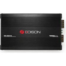Belirtilmemiş Edison ED-804A 4 Kanal Ab Class Oto Amfi – 4X80W Rms / 4X120W Rms / 2X200W Köprü – Bass Kontrol Dahil