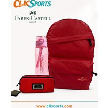 CLK Sports Faber Castell Sırt Çantası , Lisanslı Kalem Çantası - Lisanslı Suluk Matara Hediye