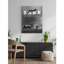Visdora Sabr Yazılı Islami Canvas Tablo Ev Ofis Mutfak Dekorasyonu Kanvas Duvar Tablo