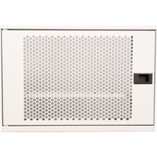 Alfafonet Ziglat 400 Serisi WiFi Box Duvar Tipi Modem ve WiFi Kutusu 400x120x280 mm Mat Beyaz | Perfore Metal Kapak | Montajlı