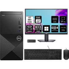 Dell Vostro 3030MT Core I3 12100 32GB Ram 512GB SSD 27" Fhd WIN11 Pro N6001VDT3030MTP945 Masaüstü Bilgisayar + Per4 USB Bellek