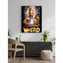 Visdora Wasted Yazılı Canvas Tablo Ev Ofis Mutfak Dekorasyonu Kanvas Duvar Tablo