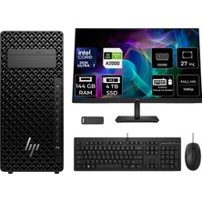 Hp Z2 G1I Core Ultra 7 265K Rtx 2000 Ada 16GB 144GB Ram 4tb SSD 27" Fhd Freedos A2KR1ESPN772 Masaüstü Iş Istasyonu + Per4 USB Bellek