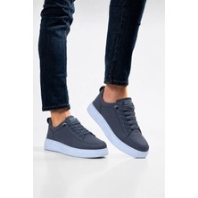 Liger Akıllı Bağcık Hafif Comfort Taban Günlük Erkek Sneaker Ayakkabı Füme