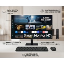 Samsung M7 43" 4K UHD Smart Tv Özellikli Akıllı Monitör ve Kablosuz Klavye Mouse Set