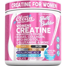 Clean Nutraceuticals Creatine For Women , Creatine Monohydrate + Bcaa Powder 270 Gram Usa Menşeii Dmmedicineden