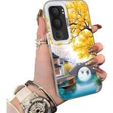 HONTINGA Vivo Y31 5g ile Uyumlu Kılıf Silikon Kenar Sert Arka Kamera Koruyucu Basitlik Anti Düşme Kamera Korumalı Manzara Desen Couple Telefon Kılıfı Kadın ve Erkek Için Uygundur K1-1535