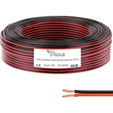 Poke 2x2.5 Hoparlör Kablosu Siyah Kordon 100MT PK-1181
