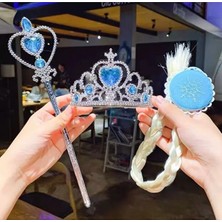 Ases Store Elsa Frozen Karlar Ülkesi Frozen Elsa&anna Sihirli Asa Saç ve Taç Seti