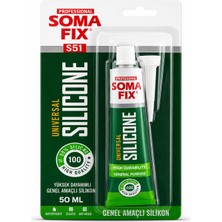 Somafix Soma Fix S51 50 ml Genel Amaçlı Silikon Şeffaf ve Beyaz Renk Seçenekli