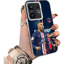 HONTINGA Vivo X200 Fe ile Uyumlu Kılıf Silikon Kenar Sert Arka Kamera Koruyucu Basitlik Anti Düşme Kamera Korumalı Mbappé Desen Couple Telefon Kılıfı Kadın ve Erkek Için Uygundur K1-1538
