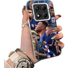 HONTINGA Xiaomi Redmi Note 14 Pro ile Uyumlu Kılıf Silikon Kenar Sert Arka Kamera Koruyucu Basitlik Anti Düşme Kamera Korumalı Mbappé Desen Couple Telefon Kılıfı Kadın ve Erkek Için Uygundur K1-1537