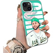 HONTINGA iPhone 15 Plus ile Uyumlu Kılıf Silikon Kenar Sert Arka Kamera Koruyucu Basitlik Anti Düşme Kamera Korumalı Curry Desen Couple Telefon Kılıfı Kadın ve Erkek Için Uygundur K1-1540
