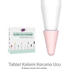 Fuchsia Stylus Kalem Koruma Uçu 12’li Renkli Set  Hassas, Dayanıklı 5 Desibel Tablet Kalem Koruma Ucu
