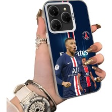 HONTINGA Tecno Spark 20 Pro ile Uyumlu Kılıf Silikon Kenar Sert Arka Kamera Koruyucu Basitlik Anti Düşme Kamera Korumalı Mbappé Desen Couple Telefon Kılıfı Kadın ve Erkek Için Uygundur K1-1538