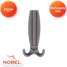 Nobel Best Lüks Portmanto Askı, Metal, Vestiyer Askı, 230 Gr, Dolap Askılık, Duvar Askılığı, Titanyum (Vidalı)