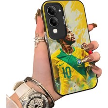 HONTINGA Vivo Y04 ile Uyumlu Kılıf Silikon Kenar Sert Arka Kamera Koruyucu Basitlik Anti Düşme Kamera Korumalı Neymar Desen Couple Telefon Kılıfı Kadın ve Erkek Için Uygundur K1-1541