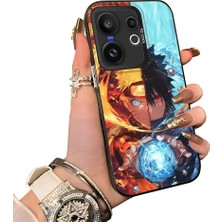 HONTINGA Vivo X200 Fe ile Uyumlu Kılıf Silikon Kenar Sert Arka Kamera Koruyucu Basitlik Anti Düşme Kamera Korumalı Anime Desen Couple Telefon Kılıfı Kadın ve Erkek Için Uygundur K1-1539