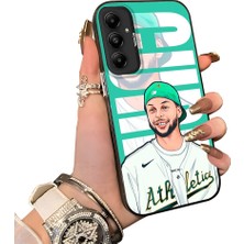 HONTINGA Samsung Galaxy A05S ile Uyumlu Kılıf Silikon Kenar Sert Arka Kamera Koruyucu Basitlik Anti Düşme Kamera Korumalı Curry Desen Couple Telefon Kılıfı Kadın ve Erkek Için Uygundur K1-1540