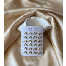 Xp Xuping Xuping Gold Kaplama Zirkon Taşlı Minimal Kanat Küpe