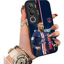HONTINGA Vivo Y19S ile Uyumlu Kılıf Silikon Kenar Sert Arka Kamera Koruyucu Basitlik Anti Düşme Kamera Korumalı Mbappé Desen Couple Telefon Kılıfı Kadın ve Erkek Için Uygundur K1-1538