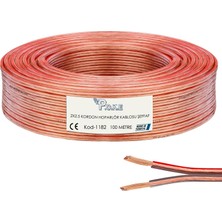 Poke 2x2.5 Hoparlör Kablosu Şeffaf Kordon 100MT PK-1182
