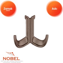 Nobel Marmaris Lüks Askı, Metal, Vestiyer Askı, 85 Gr, Dolap Askılık, Duvar Askılığı, Bronz (Vidalı)