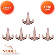 Nobel Datça Lüks Askı, Metal, Vestiyer Askı, 128 Gr, Dolap Askılık, Duvar Askılığı, Bronz (Vidalı)5 Adet