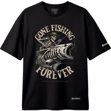 Balıkçılık Temalı Tişört - Gone Fishing Forever