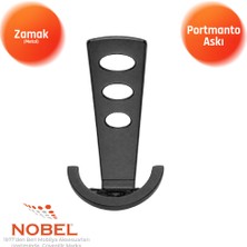 Nobel Bemol Lüks Portmanto Askı, Metal, Vestiyer Askı, 185 Gr, Dolap Askılık, Duvar Askılığı, Mat Siyah (Vidalı)