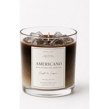Craftto Americano Kahve Kokulu Soya Mum 230 gr - Dekoratif Cam Mum, Ev Kokusu, Uzun Yanma Süreli